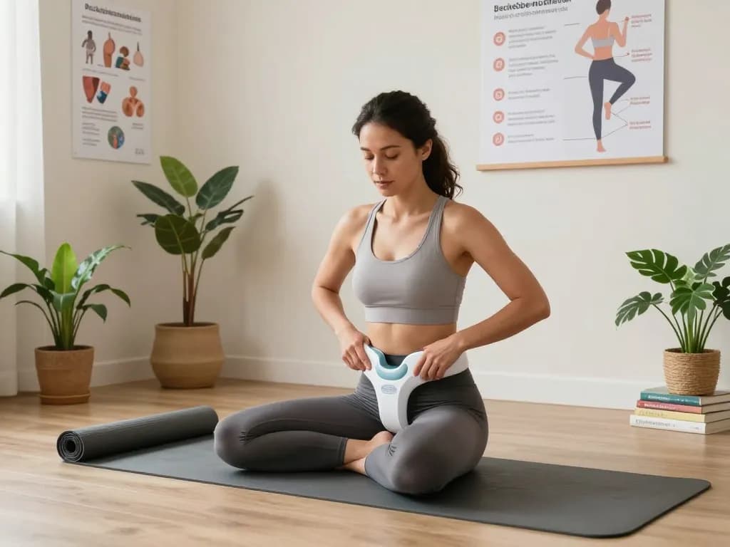 Discover effective Beckenbodenmuskeltrainer techniques at Pelvi-care.de showcasing pelvic health in a soothing therapy environment.