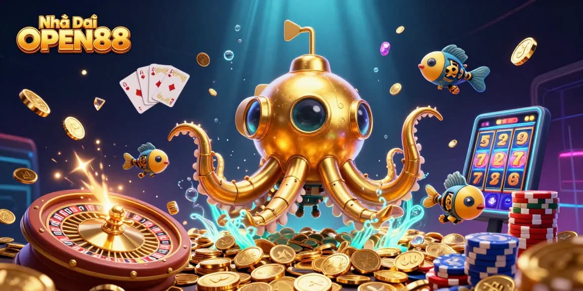 Engage in thrilling gaming experiences at Nhà cái OPEN88 with a stunning underwater scene.