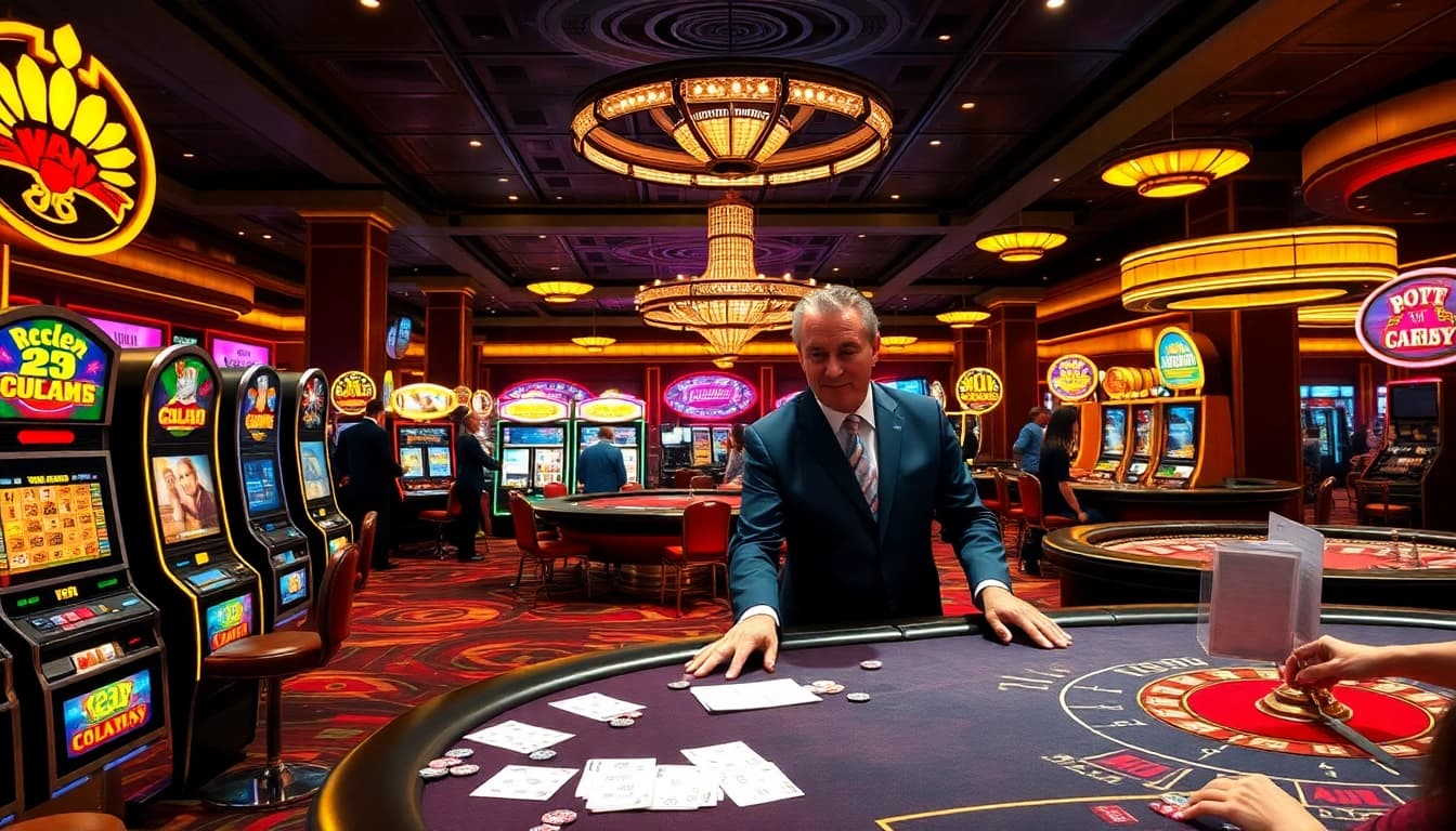 Experience thrilling action at VN789 casino with vibrant tables and excited players.