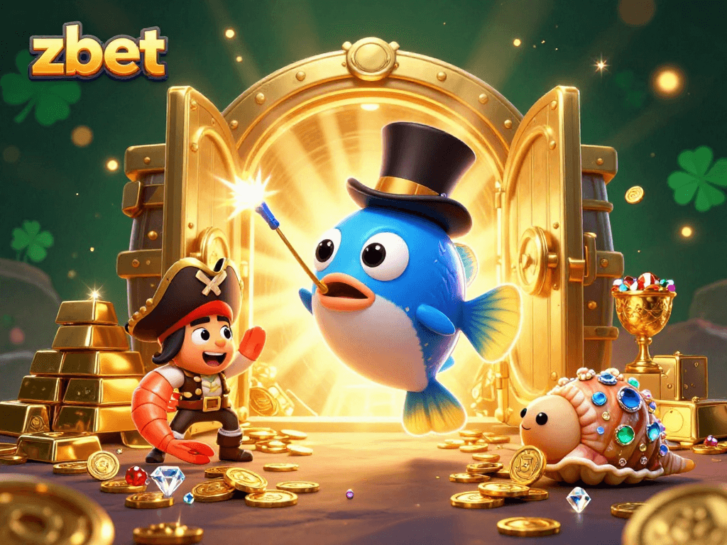 win big with zbet's bright underwater casino scene with shimmering treasures and game elements