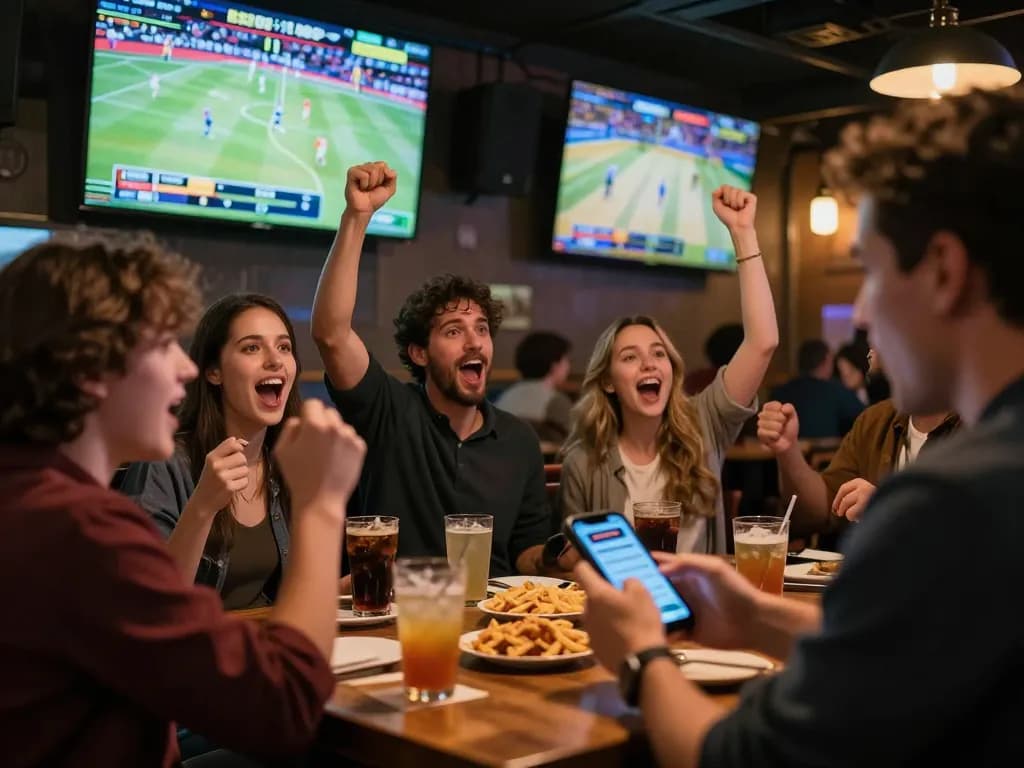 Fans join the excitement on trang chủ mm88 by placing bets on live sports at a trendy bar