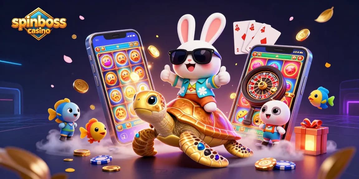 Spiele beim spinboss casino mit einem einzigartigen 3D-Cartoon-Kunstwerk, das Freude bringt.
