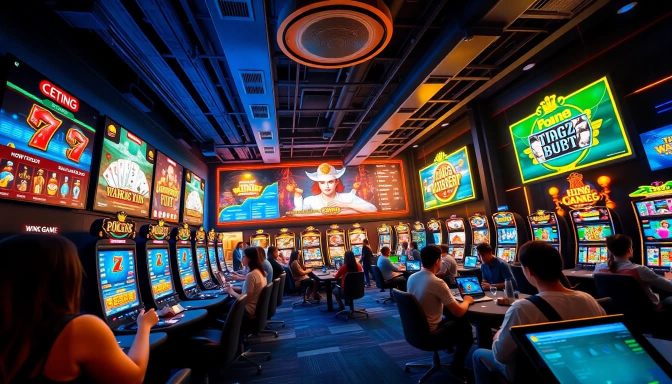 The dynamic gaming experience at cổng game twin68 showcasing diverse gaming options and interactive interfaces.