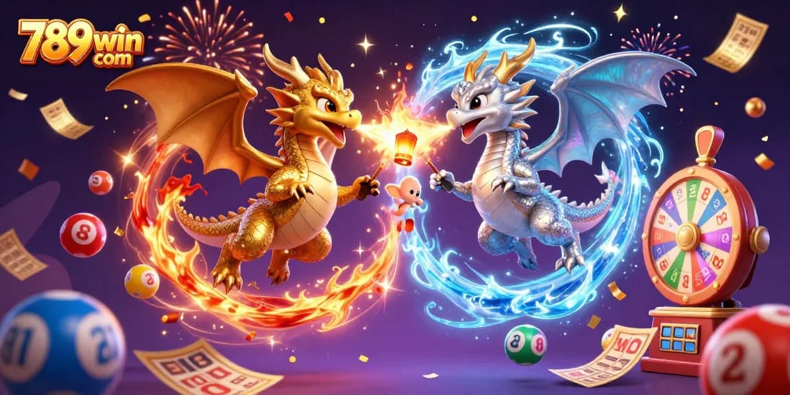 Join the excitement at 789win com with thrilling lottery balls and a captivating dragon scene!