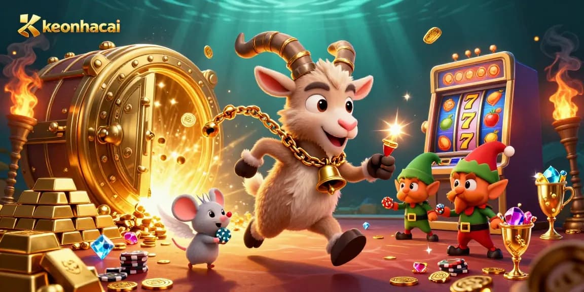 Engage in thrilling gameplay at keonhacai with vibrant characters and festive casino elements.