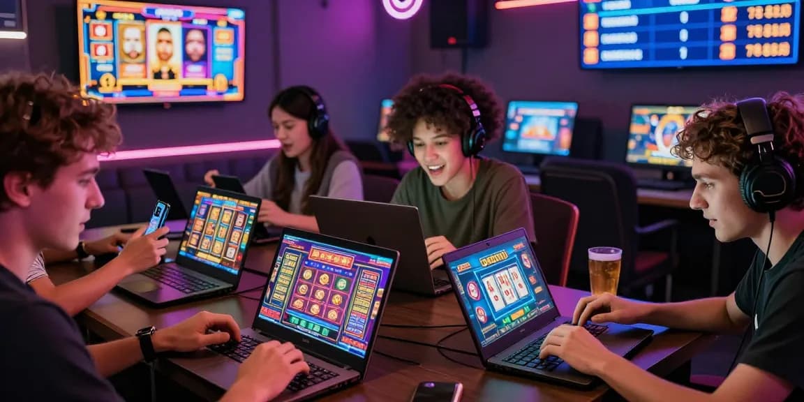 Engaging players at https://gemwin.pics/ immersed in lively online gaming experience with vibrant graphics and social interactions.