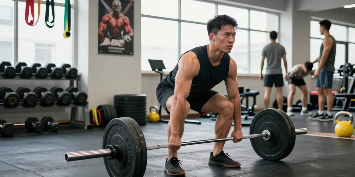 Anabolika Shop – athlete lifting weights in a gym showcasing dedication and strength