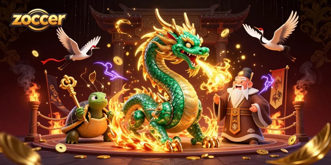 Zoccer offers an invigorating casino experience, featuring stunning characters and swirling elements in a rich 3D scene.