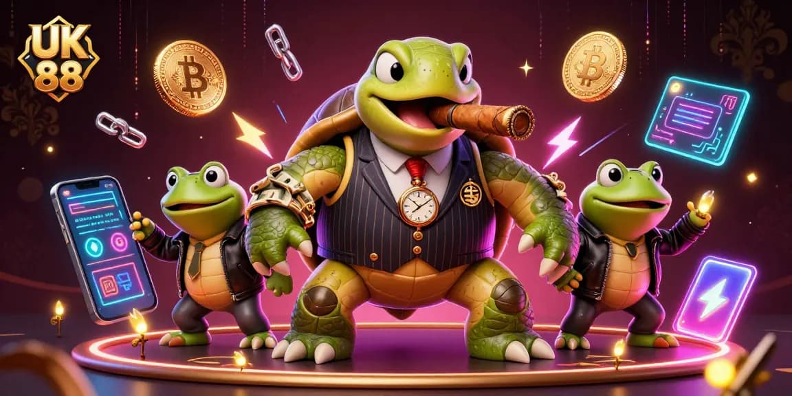 Bet on UK 88 with lively 3D graphics, showcasing fun casino elements and vibrant characters.