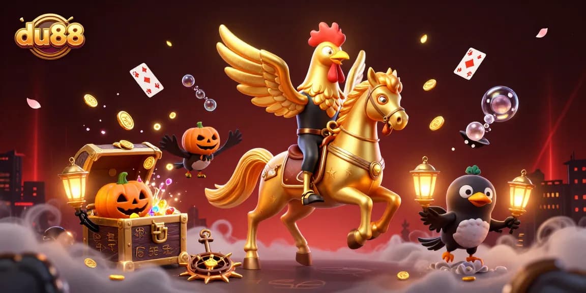 Win big with du88 in this vibrant 3D casino scene filled with action and excitement.