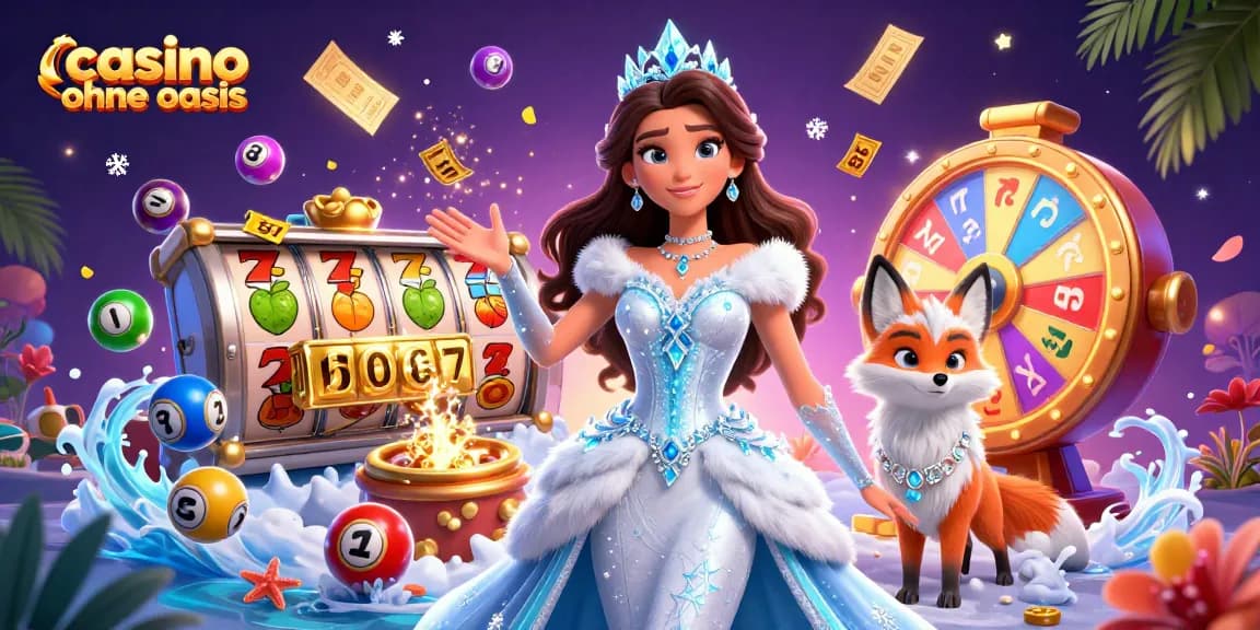 Win big at casino ohne oasis with a stunning lady, arctic fox, and exciting slot reels!