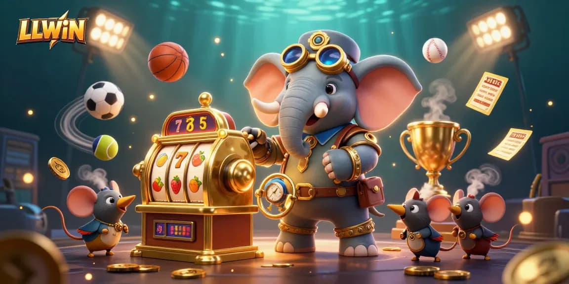 Experience exhilarating gaming action at LLWIN with colorful slot machines and dynamic sports elements.
