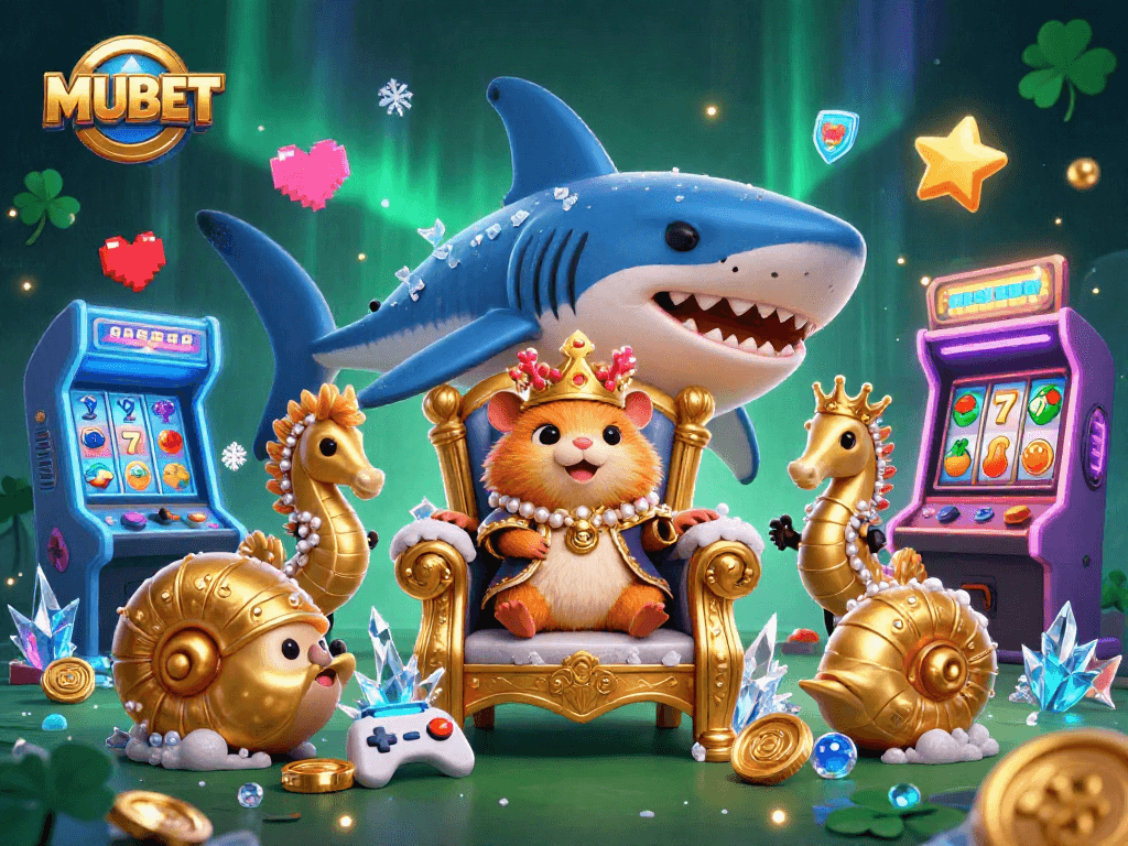 MUBET challenges you to join an exciting slot adventure with a golden hamster king amidst treasures.