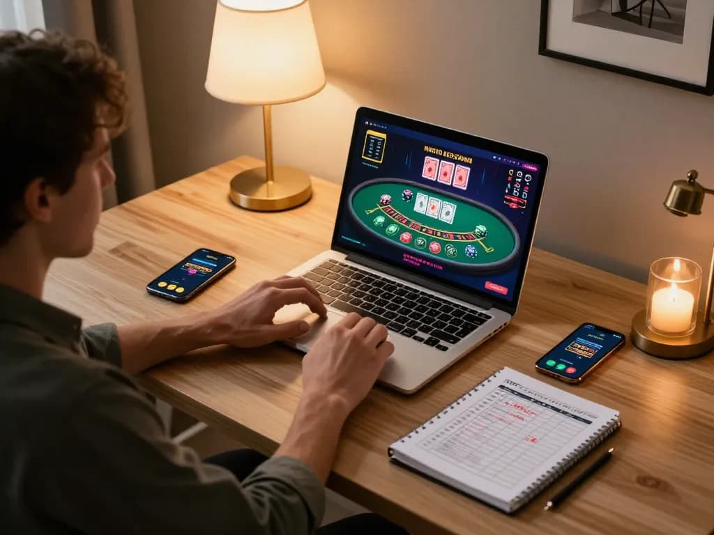 Engaging in gameplay on trang chủ 8KBET, player interacting with live dealer blackjack table online.