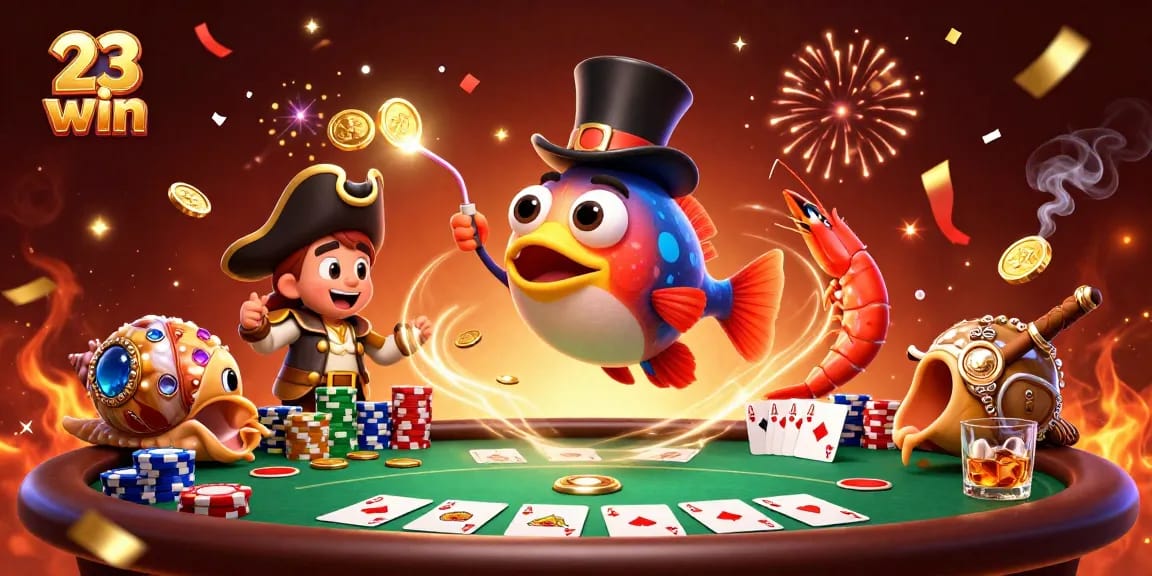 Experience thrilling moments at 23 win with a captivating 3D illustration showcasing excitement and riches.