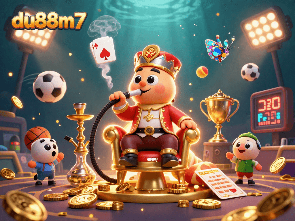 Engage in gaming excitement with du88m7's vibrant illustration of a fortune-rich environment.