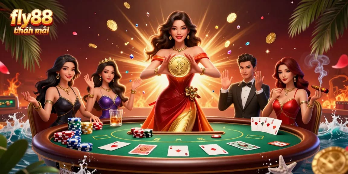 Experience fly88 khuyến mãi with stunning visuals of vibrant casino elements and golden rewards.