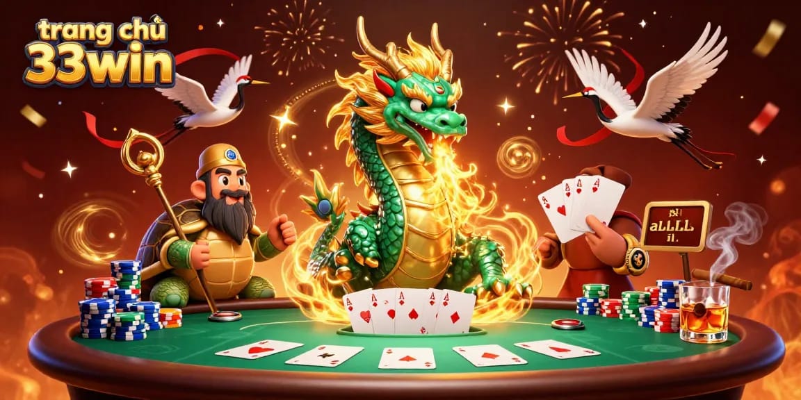Engage with the vibrant world of trang chủ 33win featuring a jade dragon and lucky symbols.