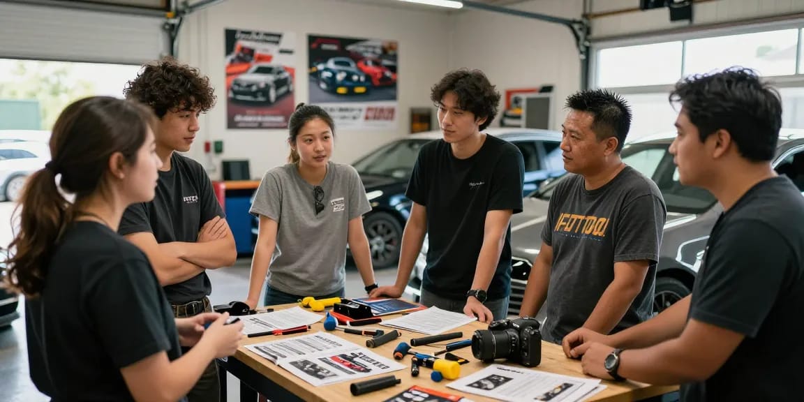 Enthusiasten diskutieren über Details des Toyota Verso in einem Auto-Forum