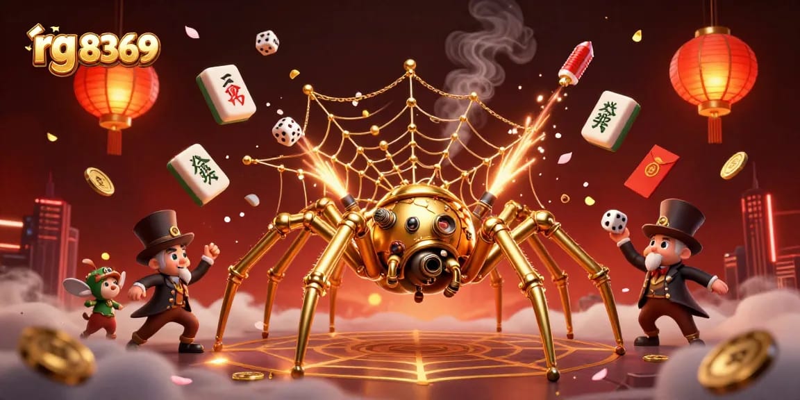Experience the thrill of rg 8369 with a vibrant 3D steampunk casino illustration featuring unique characters.