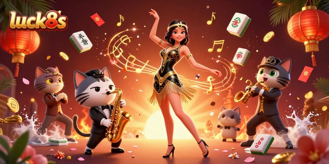 Experience the excitement of luck8s casino with this colorful illustration featuring vibrant characters and gaming elements.