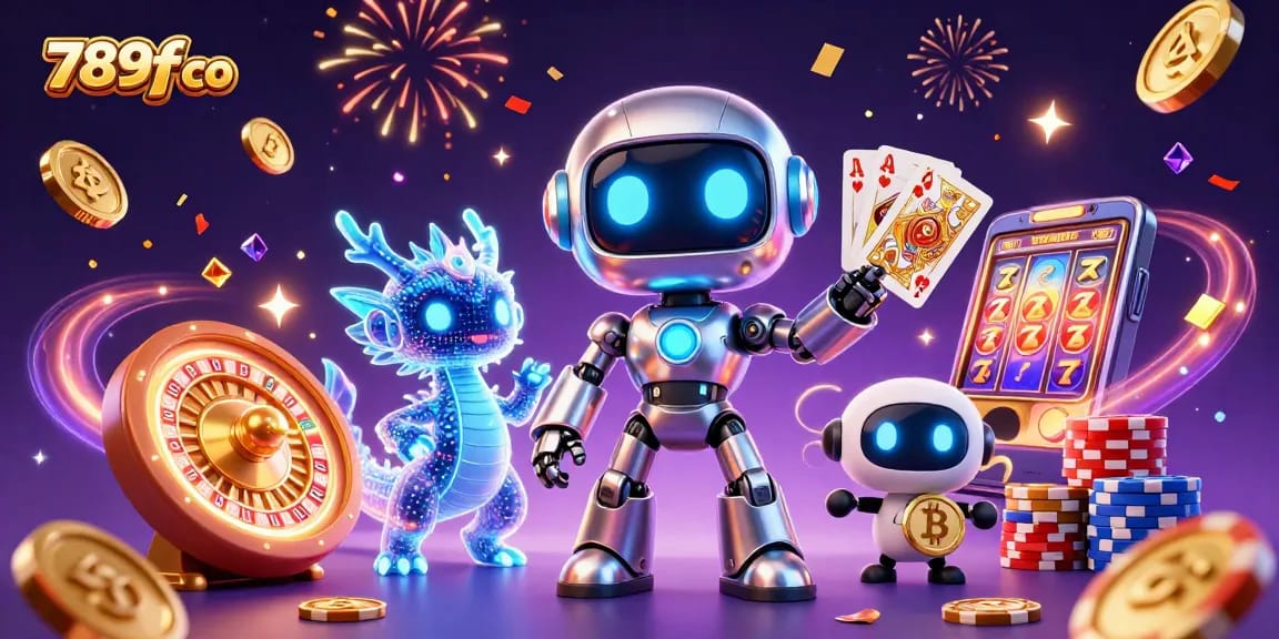 Experience the excitement of 789f co with vibrant 3D casino characters amidst dynamic gaming elements.