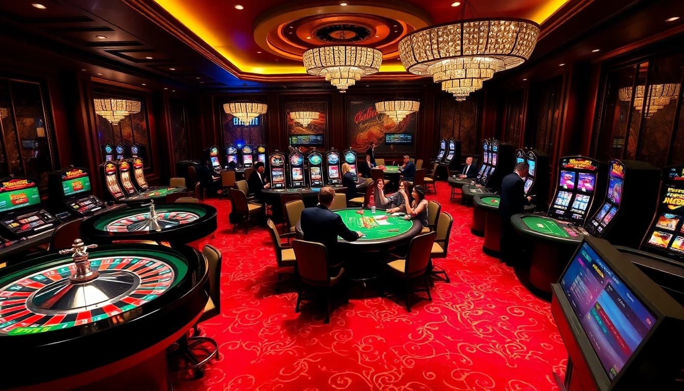Players enjoying their experience at MM88 COM casino tables with excitement and engagement.