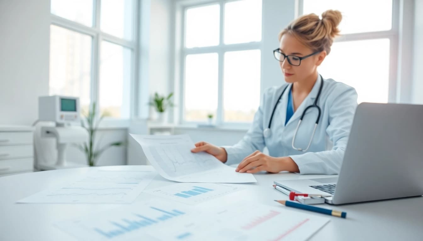 Krankheiten Informationen: Detaillierte medizinische Analyse in einer modernen Klinikumgebung.