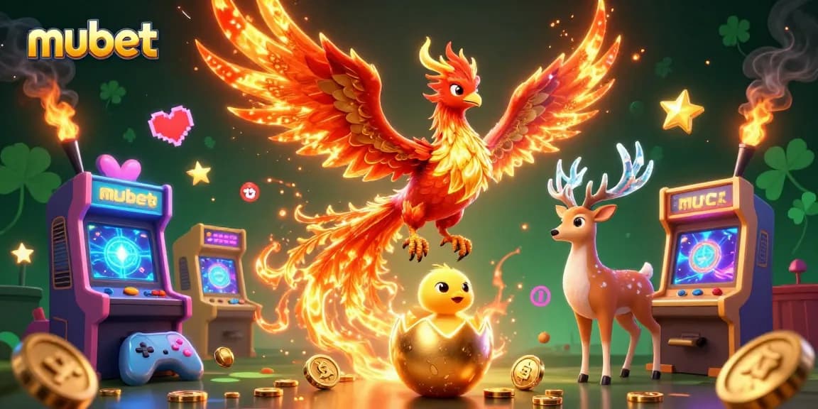 Experience thrilling gaming action at mubet with vibrant characters and dynamic casino elements.