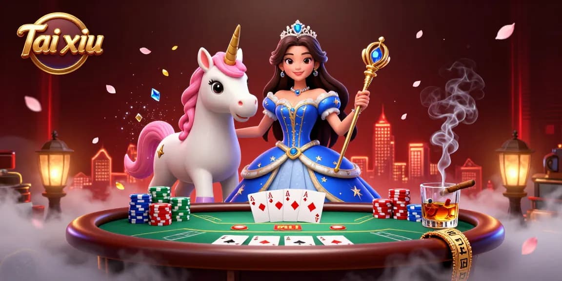 Engage in the strategic excitement of Tai xiu with beautiful visuals, vibrant characters, and rich casino elements.