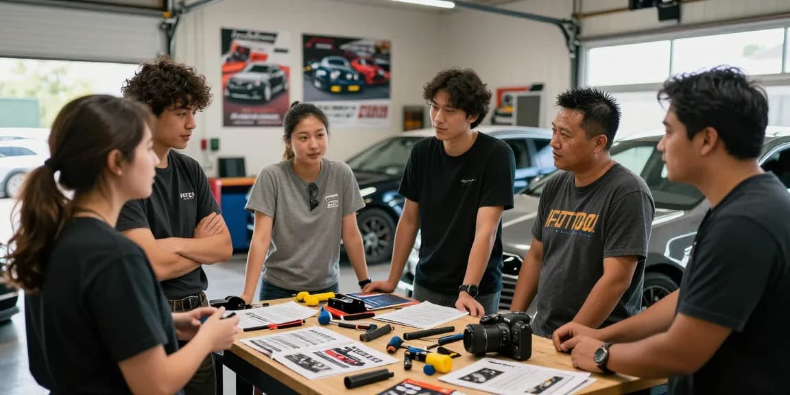 Enthusiasten diskutieren über Details des Toyota Verso in einem Auto-Forum