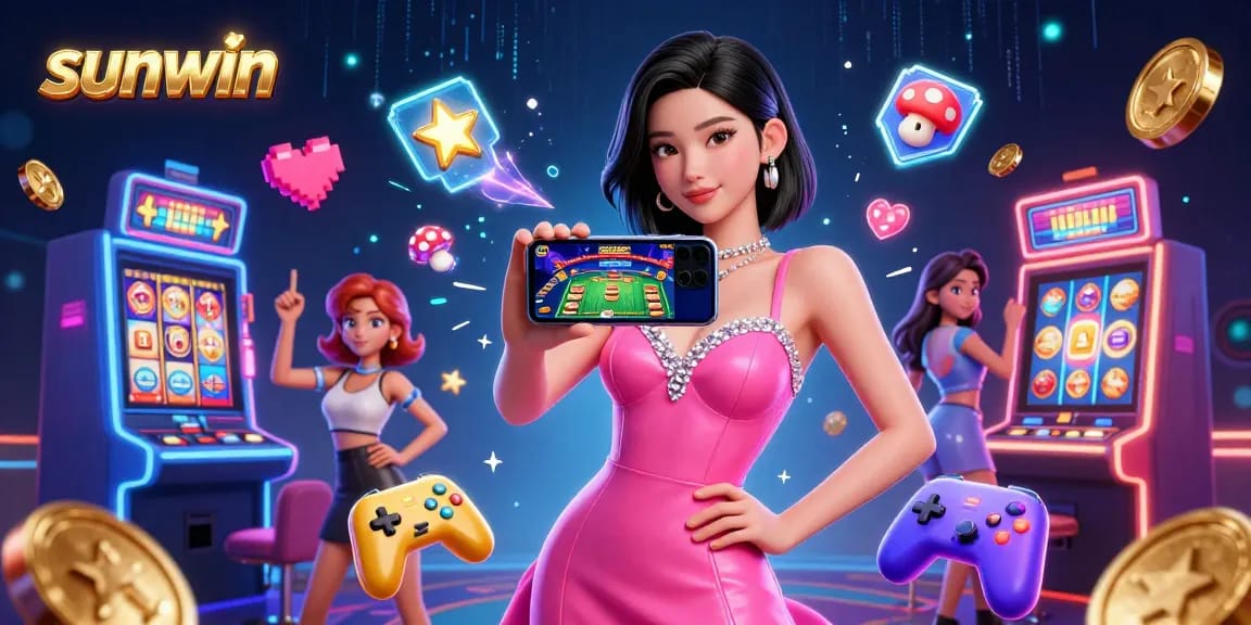 Win big with sunwin in a vibrant 3D casino scene featuring stunning graphics.