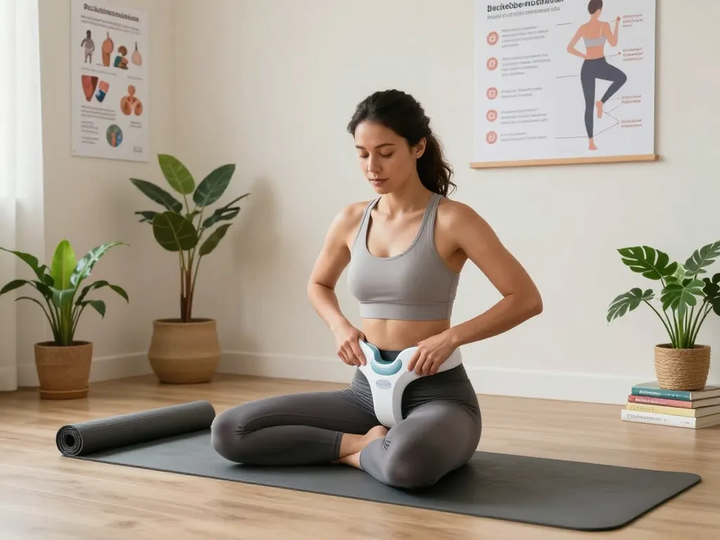 Discover effective Beckenbodenmuskeltrainer techniques at Pelvi-care.de showcasing pelvic health in a soothing therapy environment.
