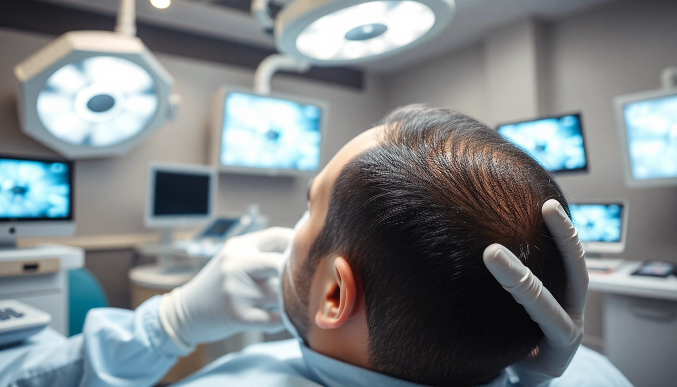 Haartransplantation Türkei mit medizinischem Personal in moderner Klinik zeigen.