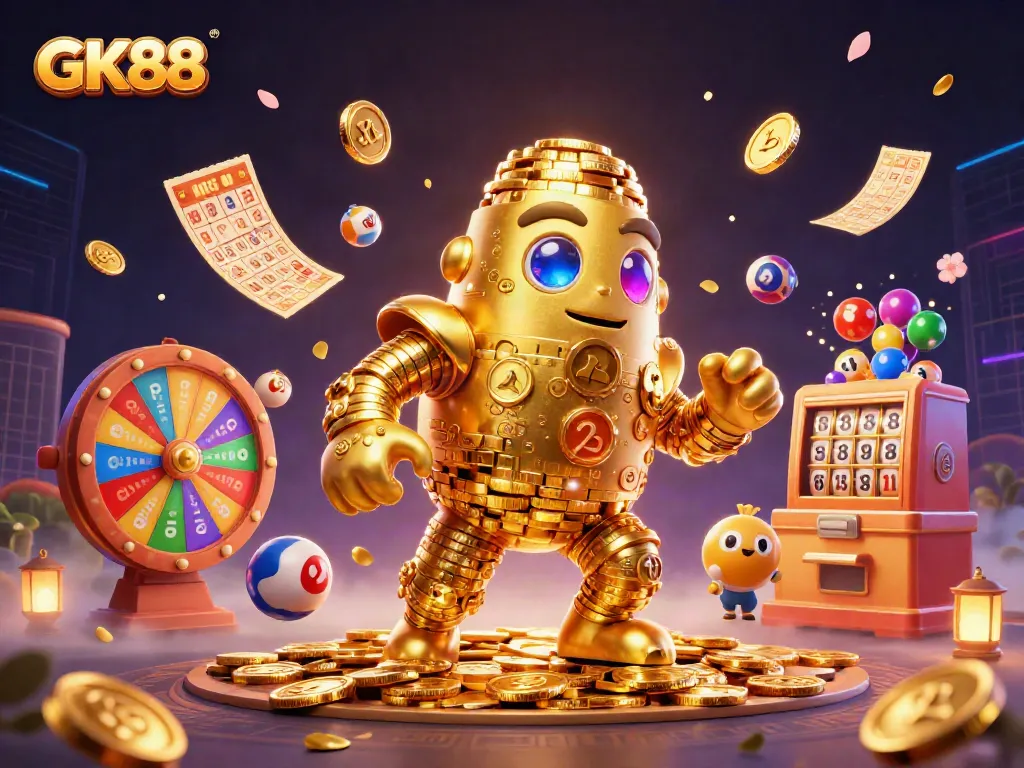 Spin winning games at GK88's vibrant casino scene with joyful lottery elements