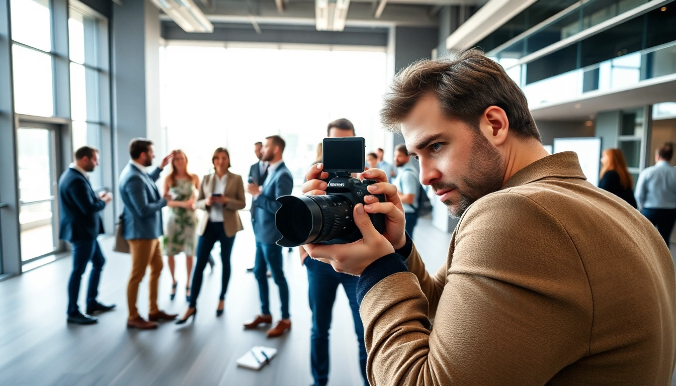 Professioneller Businessfotograf München erfasst ein dynamisches Unternehmensereignis.
