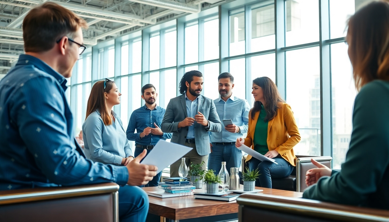 Headhunter Ingenieure in einem modernen Büro, das Teamarbeit und Innovation fördert.