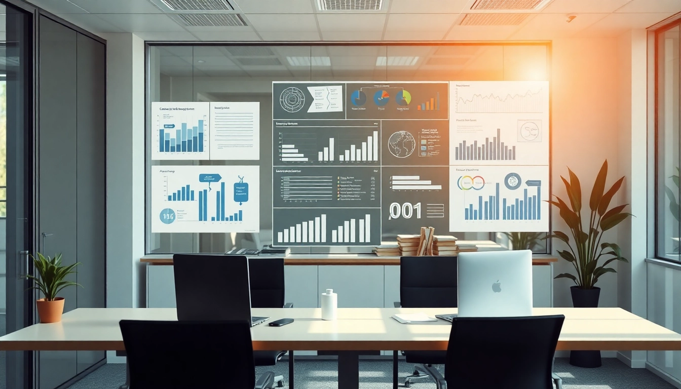 Unternehmensberatung: Unternehmensberater analysiert Geschäftsdaten in hellem, modernem Büro.