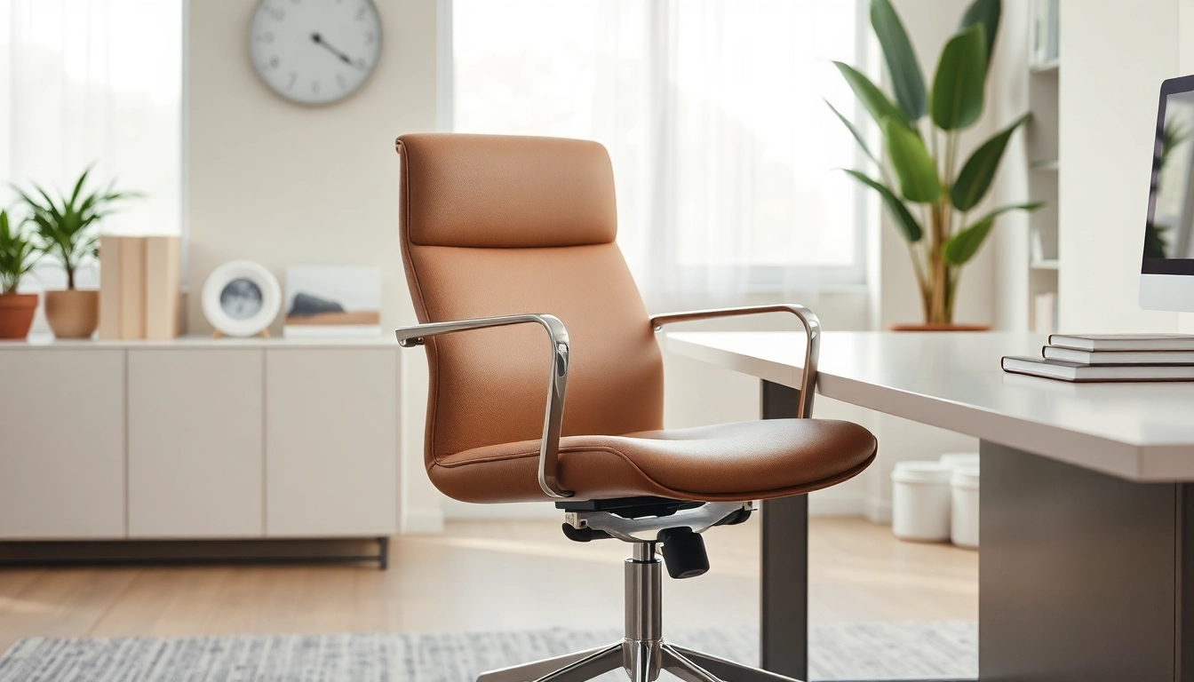 Refurbished Vitra chair in a modern office setting with elegant design elements.