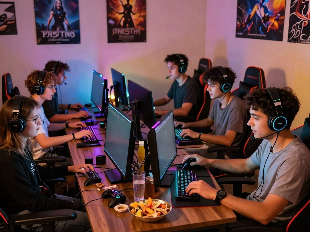 Engaged gamers in a vibrant setting showcasing the excitement of 78win gaming nights.