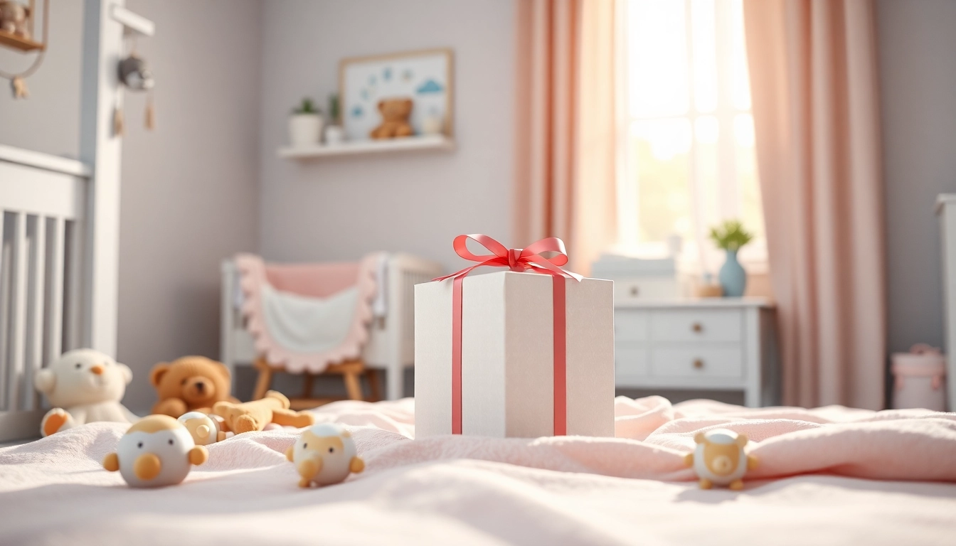 Besondere Geschenk zur Geburt in einem liebevoll dekorierten Kinderzimmer.