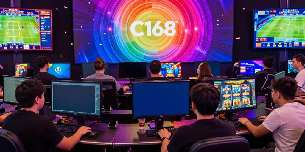 C168 online gaming platform scene showcasing excitement and community engagement.