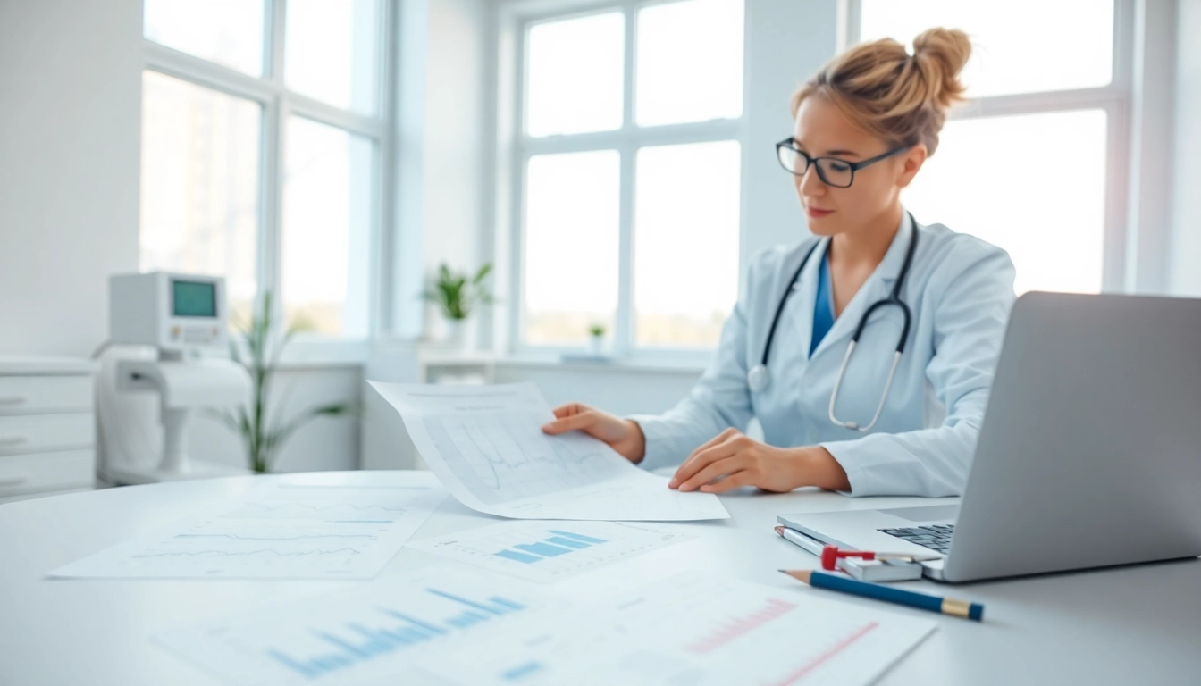 Krankheiten Informationen: Detaillierte medizinische Analyse in einer modernen Klinikumgebung.
