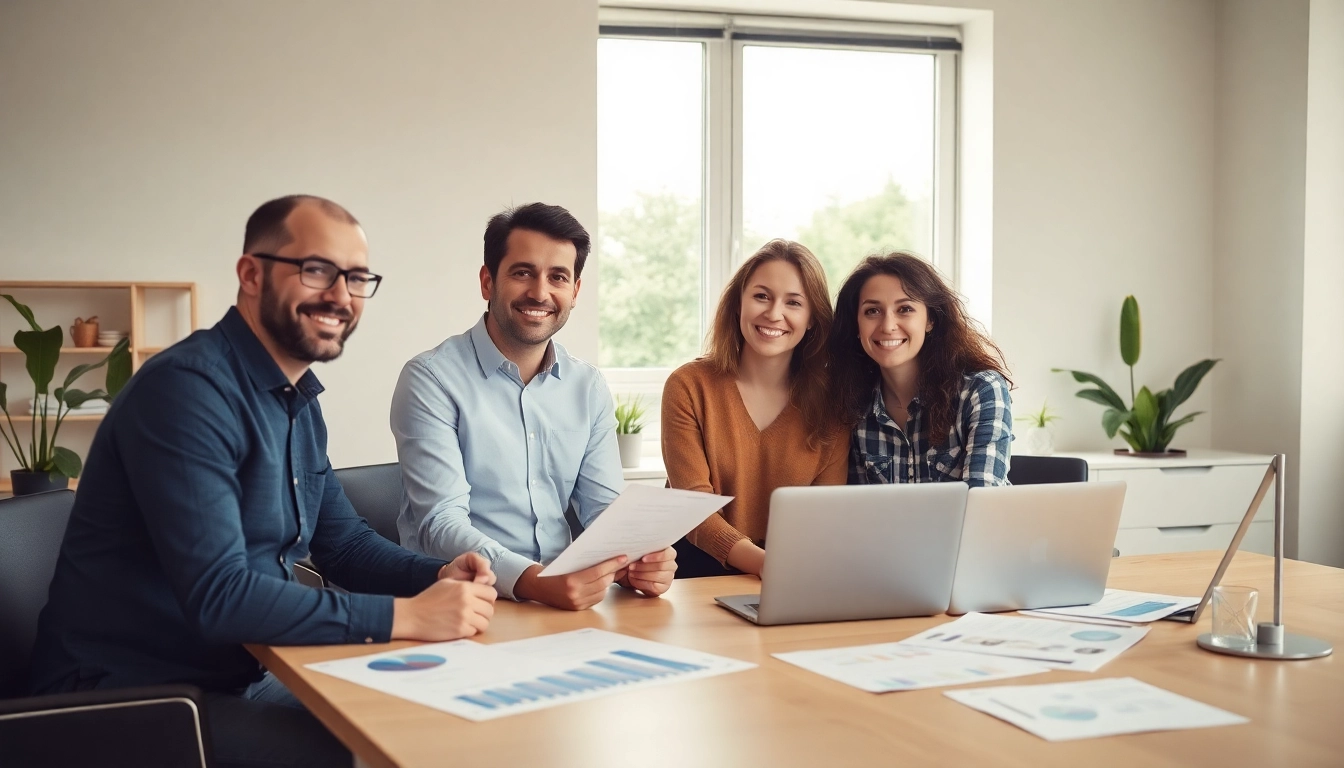 Marketingteam entwickelt kreative Werbung für Pflegedienst mit innovativen Ansätzen.