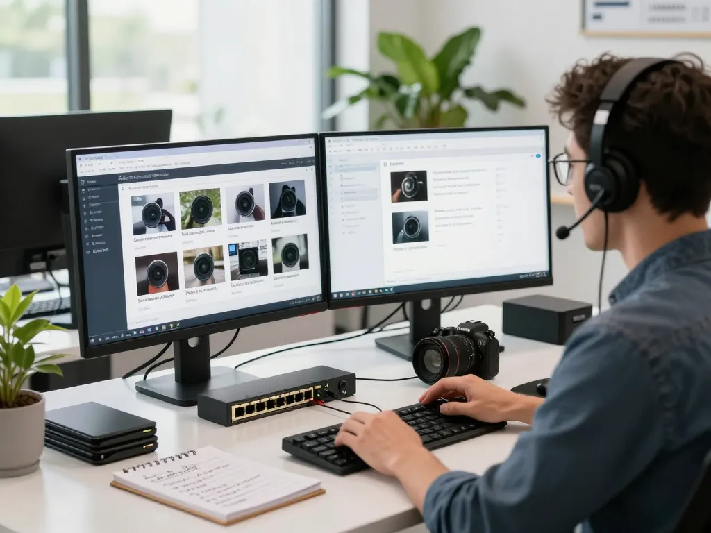 Verbessern Sie sofort Ihr CCTV-Setup mit der Synology Kamera-Lizenz im modernen Arbeitsplatz.
