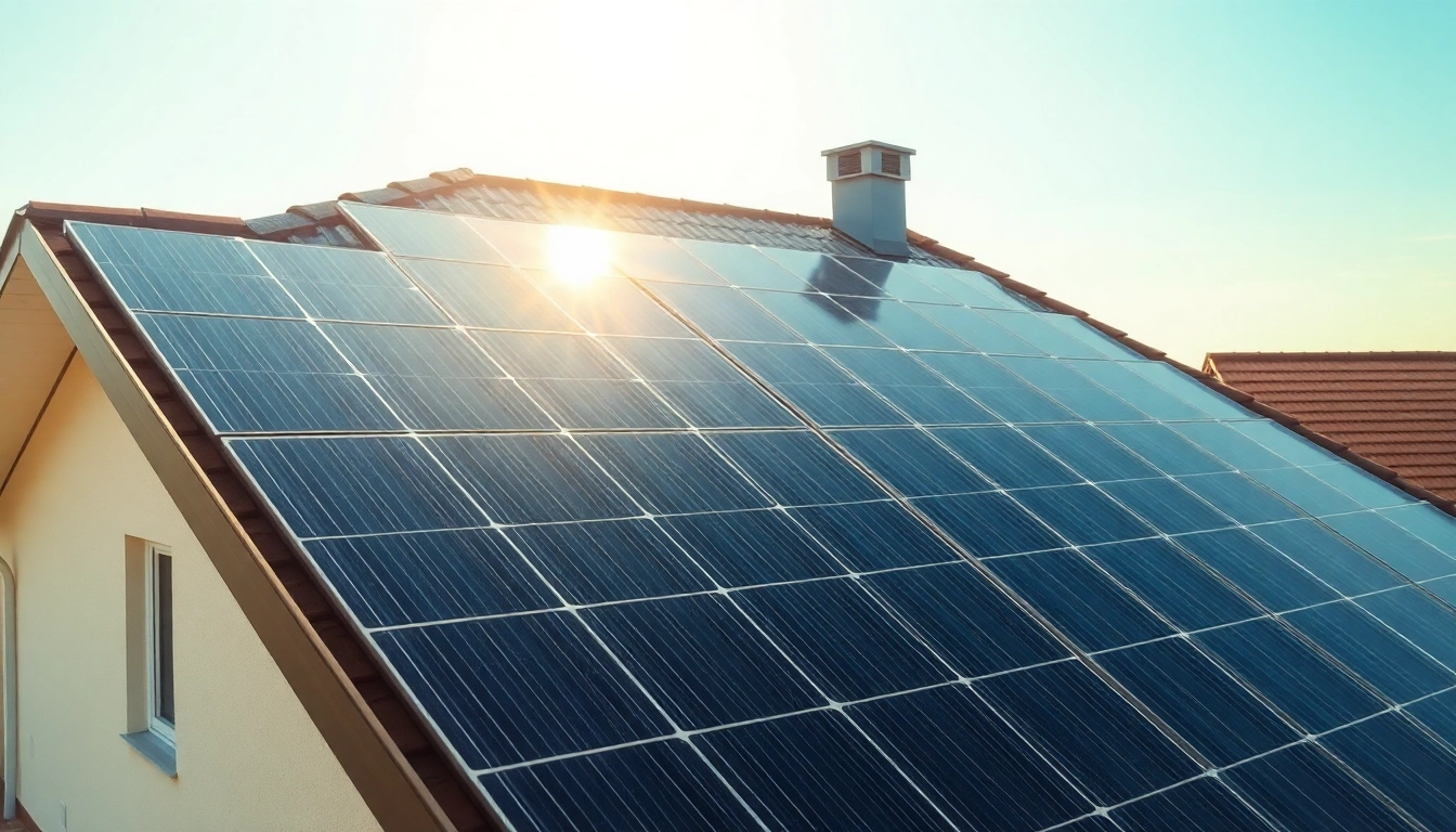 Solaranlage kaufen Hersteller: Hochwertige Solarpaneele auf einem Dach zur Energiegewinnung.