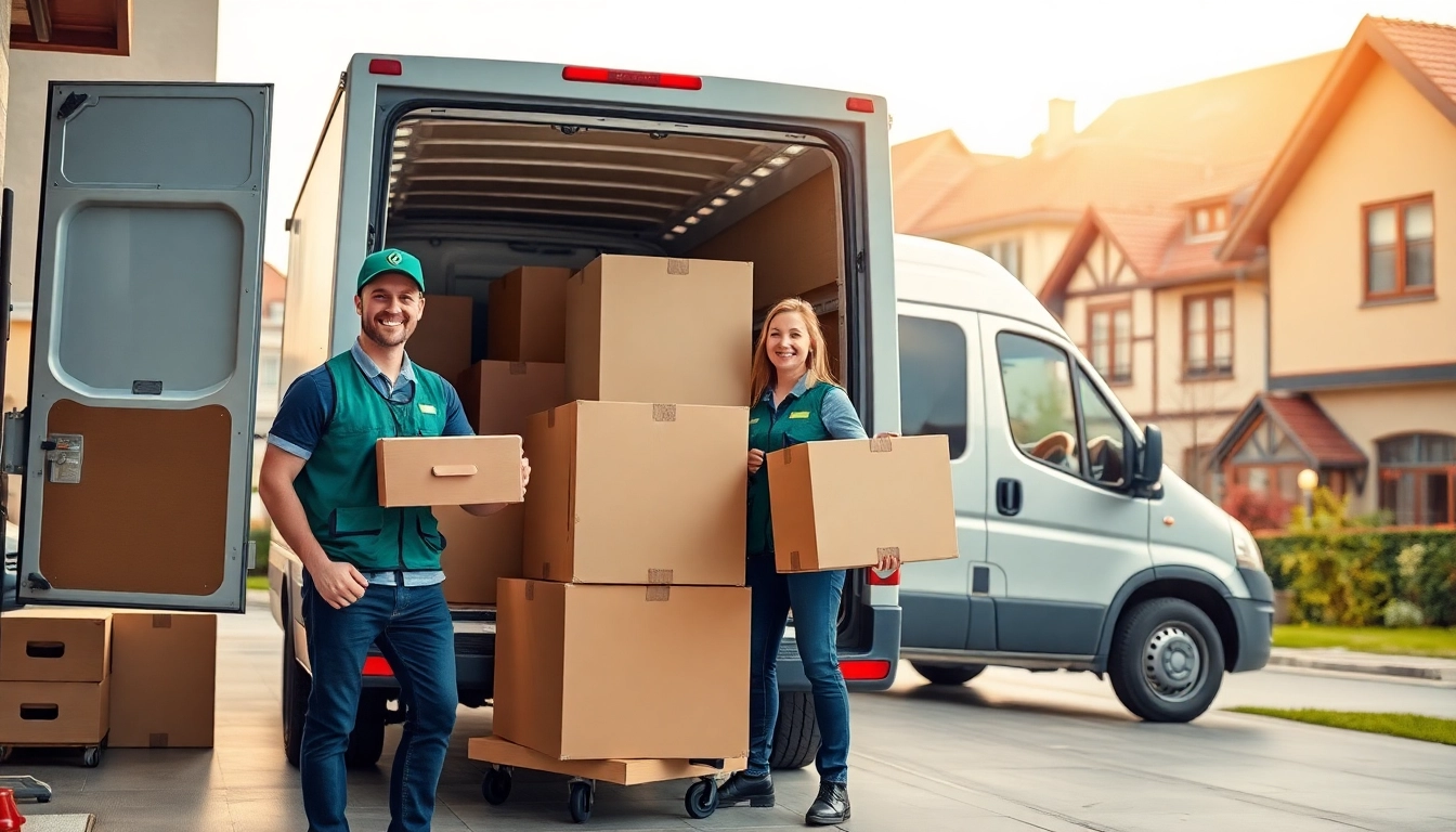 Vertrauenswürdige Mitarbeiter von Trimova Umzug, einem Umzugsunternehmen im Saarland, bewegen sorgfältig Möbel in ein Umzugsfahrzeug.