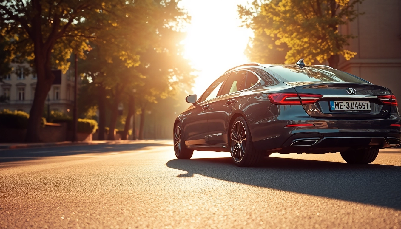 Professionelle Leasingaufbereitung München zeigt ein glänzendes Fahrzeug auf einer Münchener Straße, umgeben von zufriedenen Kunden.