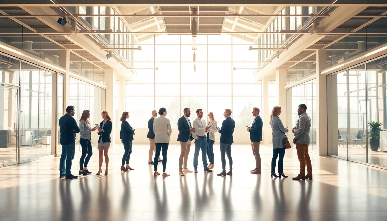 Professionelle Szenen der Personalvermittlung zeigen Fachkräfte, die sich austauschen.