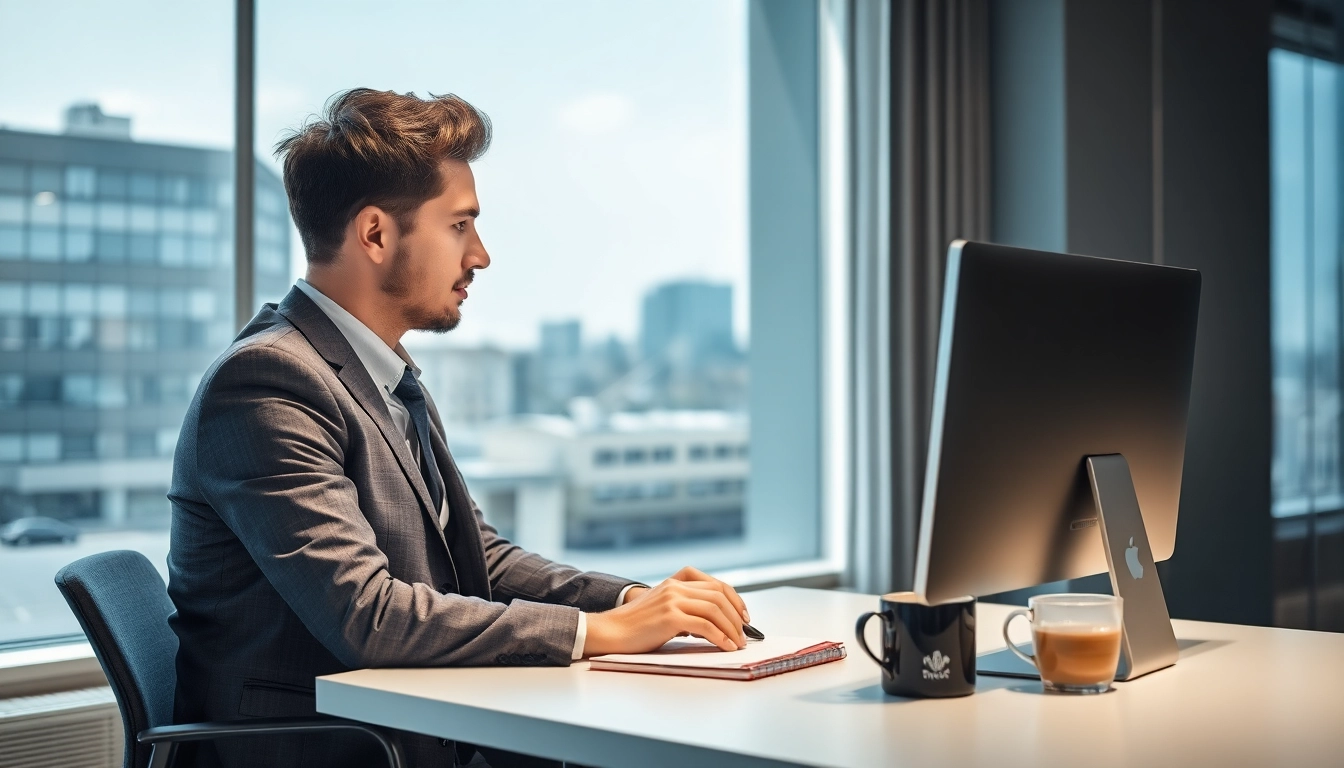 Professioneller Headhunter Hannover präsentiert sich in modernem Büro.